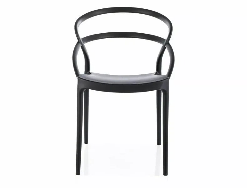 Кухонный стул SIGNAL Glis, пластик: черный фото №2