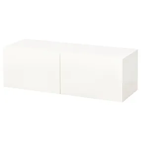 IKEA BESTÅ БЕСТО, настінна комбінація шаф, білий / ЛАППВІКЕН білий, 120x42x38 см 694.318.65 фото