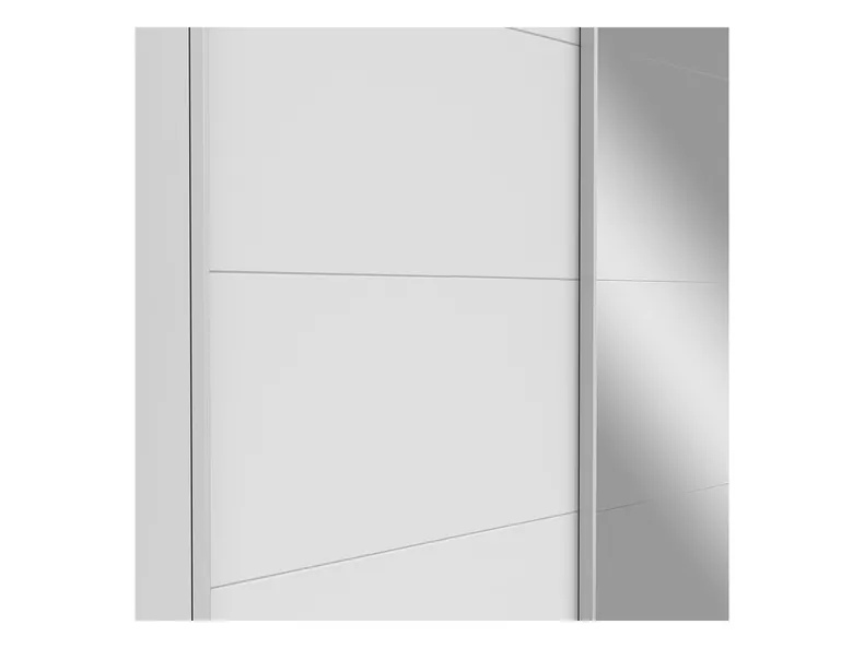 BRW Раздвижной шкаф Eleven 181 см с зеркалом белый, белый SZF2D-BI/TX фото №5