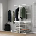 IKEA JONAXEL ЙОНАКСЕЛЬ, гардероб, комбінація, білий, 99x51x173 см 492.976.60 фото thumb №6