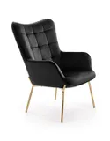 Кресло для дома HALMAR CASTEL 2 золотой / черный фото thumb №1
