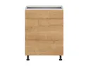 BRW Кухонный базовый шкаф Sole 60 см правый с выдвижным ящиком тихий дуб арлингтон, альпийский белый/арлингтонский дуб FH_D1S_60/82_P/STB-BAL/DAANO фото thumb №1