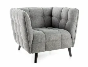 Крісло м'яке SIGNAL CASTELLO 1 Brego, тканина: сірий / венге фото