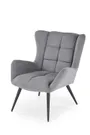 Мягкое кресло HALMAR BYRON, серый фото