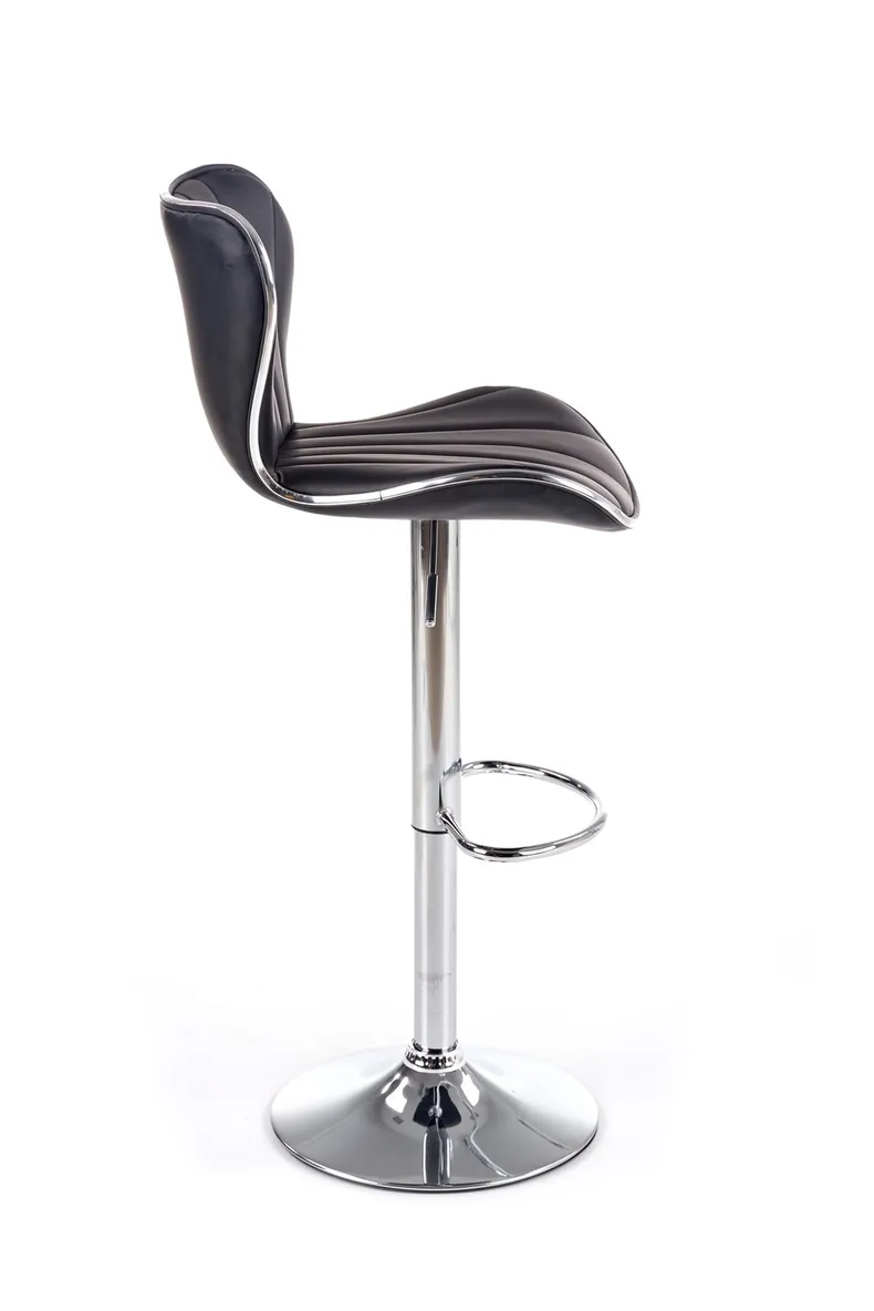 Барний стілець HALMAR H69 хокер чорний, хром фото №3