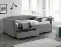 Ліжко односпальне SIGNAL Lanta Velvet 90x200 см, сірий фото thumb №2