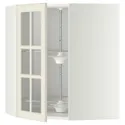 IKEA METOD МЕТОД, кутова настін шафа / об сек / скл двер, білий / БУДБІН кремово-білий, 68x80 см 593.949.91 фото thumb №1