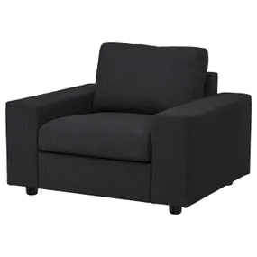 IKEA VIMLE ВІМЛЕ, крісло, з широкими підлокітниками/Холдований антрацит 994.768.76 фото