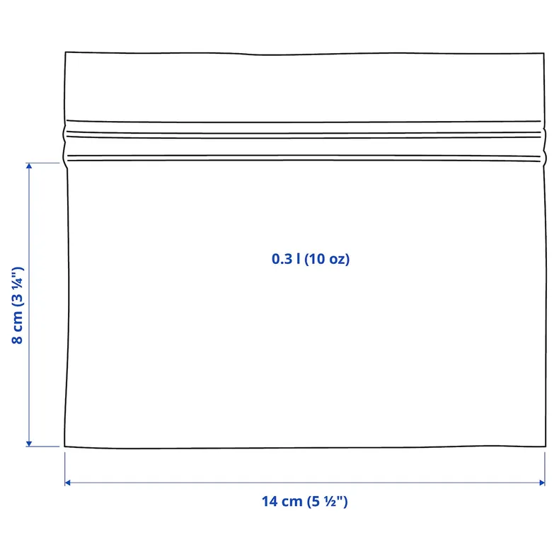 IKEA ISTAD ИСТАД, пакет закрывающийся, полосатый / черный / коричневый, 0.3 l 405.647.52 фото №5