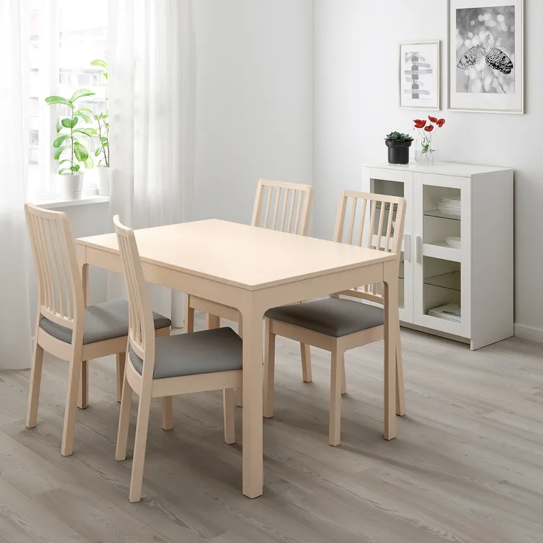 IKEA EKEDALEN ЕКЕДАЛЕН, розкладний стіл, береза, 120/180x80 см 603.408.22 фото №2