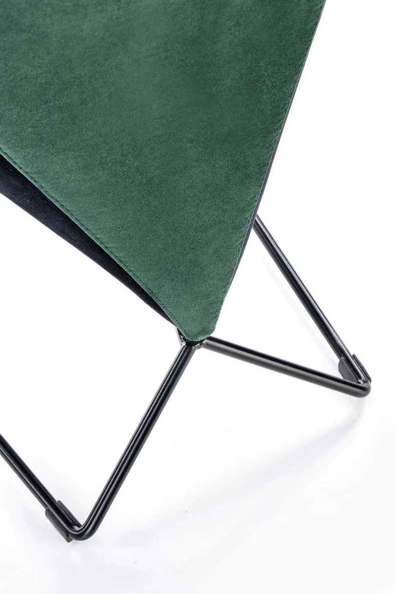 Кухонний стілець HALMAR K485 темно-зелений, чорний фото №5