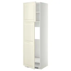 IKEA METOD МЕТОД, висока шафа для холодильника, 2 дв, білий / БУДБІН кремово-білий, 60x60x200 см 294.586.30 фото