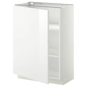 IKEA METOD МЕТОД, напольный шкаф с полками, белый / Рингхульт белый, 60x37 см 594.606.79 фото