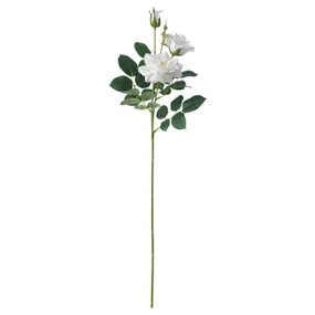 IKEA SMYCKA СМЮККА, штучна квітка, для приміщення/вулиці/Троянда білий, 65 см 905.601.48 фото