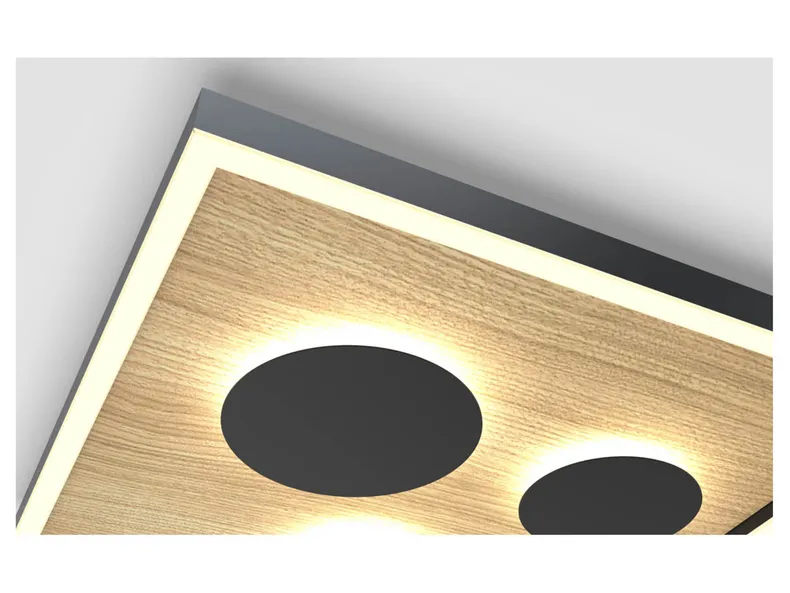 BRW Стельовий світлодіодний світильник Dijon LED 3-точковий з регулюванням яскравості чорний 091089 фото №3