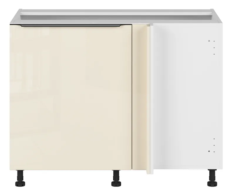 BRW Sole L6 правый кухонный угловой шкаф магнолия жемчуг 125x82 см, альпийский белый/жемчуг магнолии FM_DNW_125/82/65_P/B-BAL/MAPE фото №1