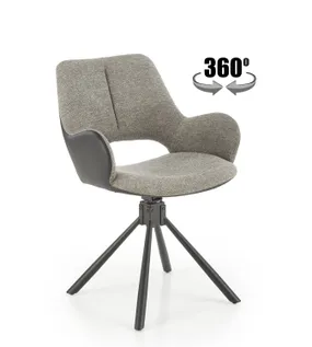Кухонный стул HALMAR K494 серый/черный фото