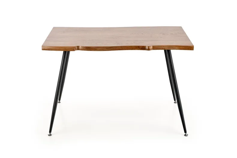Кухонний стіл HALMAR LARSON 120x80 см, стільниця - натуральний дуб, ніжки - чорні фото №2