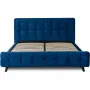 Ліжко двоспальне оксамитове MEBEL ELITE LINO Velvet, 160x200 см, синій фото