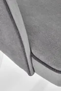 Кухонный стул бархатный HALMAR MARINO Velvet, серый MONOLITH 85 / белый фото thumb №6