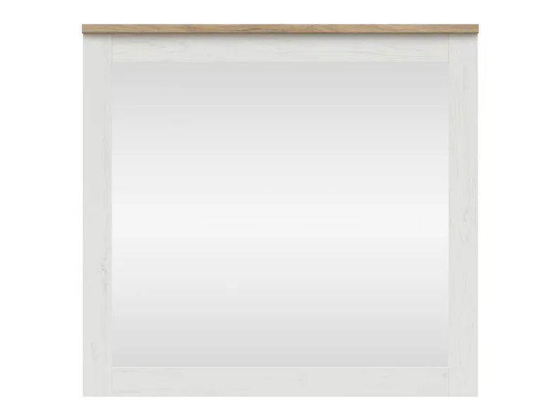 BRW Зеркало настенное Loksa 90,5x96 см белое, сосна андерсен белая/дуб внук LUS/96-APW фото №2