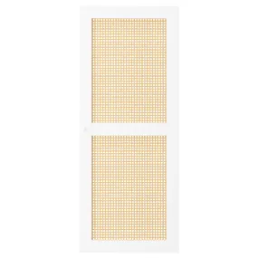 IKEA HÖGADAL ХЁГАДАЛЬ, дверь, белый / плетеный бамбук, 40x97 см 005.424.94 фото