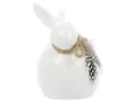 BRW Декоративна фігурка BRW Кролик з пером, кераміка, білий 092501 фото thumb №3