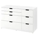 IKEA NORDLI НОРДЛІ, комод із 7 шухлядами, білий, 120x76 см 393.368.84 фото thumb №1