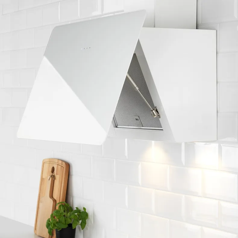 IKEA BEJUBLAD БЭЮБЛАД, вытяжка кухонная стен креп (колпак), белый, 66 см 403.319.08 фото №6