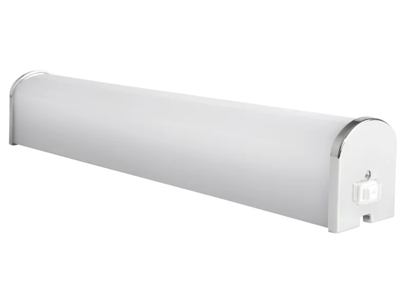 BRW Настінний світлодіодний світильник для ванної кімнати Rolso з алюмінію, срібла та білого 083886 фото №2