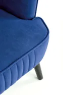 Мягкое кресло бархатное HALMAR DELGADO BLUVEL 86, темно синий фото thumb №4