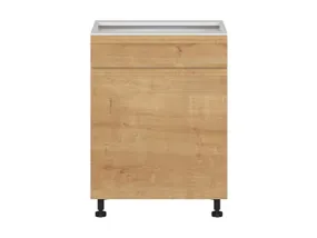 BRW Sole кухонный базовый шкаф 60 см правый с ящиком дуб арлингтон, альпийский белый/арлингтонский дуб FH_D1S_60/82_P/SMB-BAL/DAANO фото