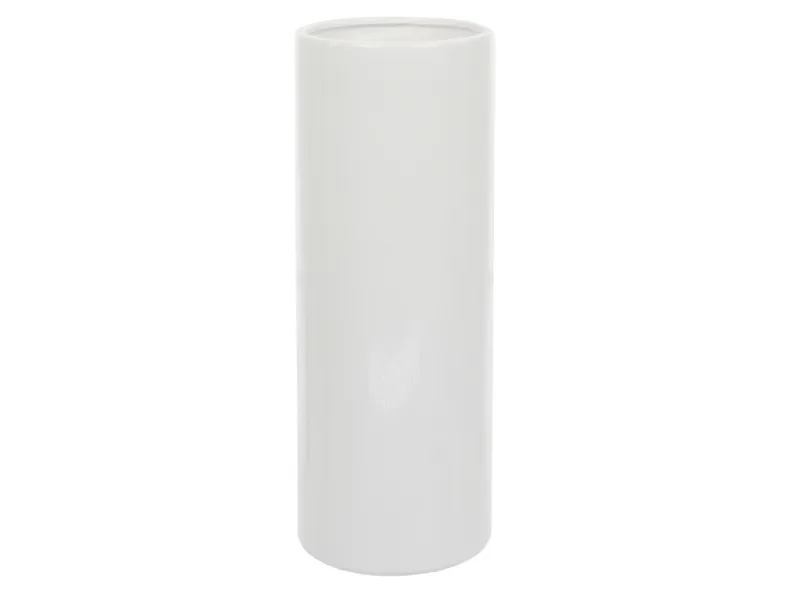 BRW керамічна ваза-циліндр біла 091702 фото №1