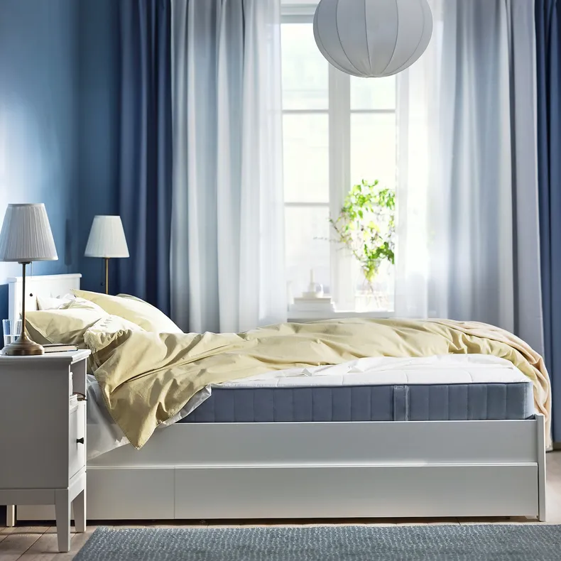 IKEA VESTMARKA ВЕСТМАРКА, пружинний матрац, середня твердість / світло-блакитний, 80x200 см 304.701.98 фото №2