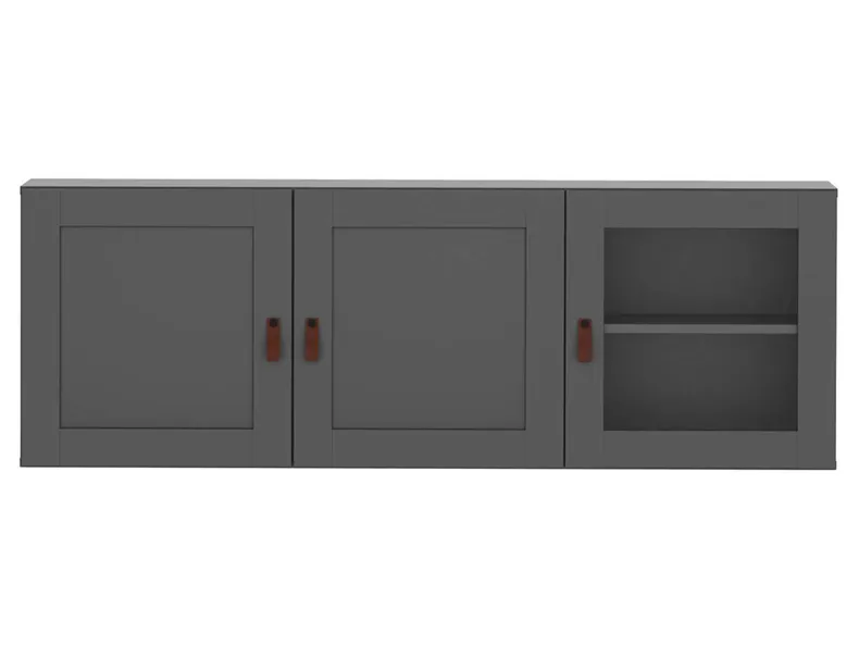 BRW Подвесной шкаф Modeo 150 см с 3 дверцами графит SFW/150/50/30_6-GF/GF фото №2