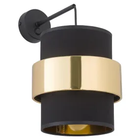 BRW Металлический настенный светильник Calisto черный и золотой 087472 фото
