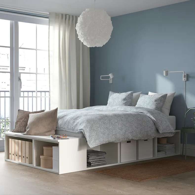 IKEA PLATSA ПЛАТСА, каркас кровати с ящиками, белый, 140x200 см 104.530.86 фото №3