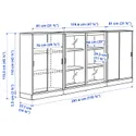IKEA TONSTAD ТОНСТАД, комбинация для хран с раздв дверц, кремовое/прозрачное стекло, 282x37x116 см 995.717.60 фото thumb №4