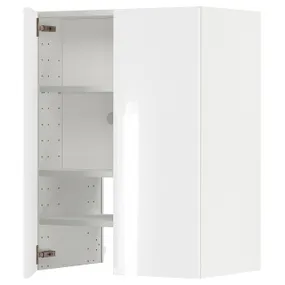 IKEA METOD МЕТОД, навесной шкаф д / вытяжки / полка / дверь, белый / светло-серый, 60x80 см 395.045.37 фото