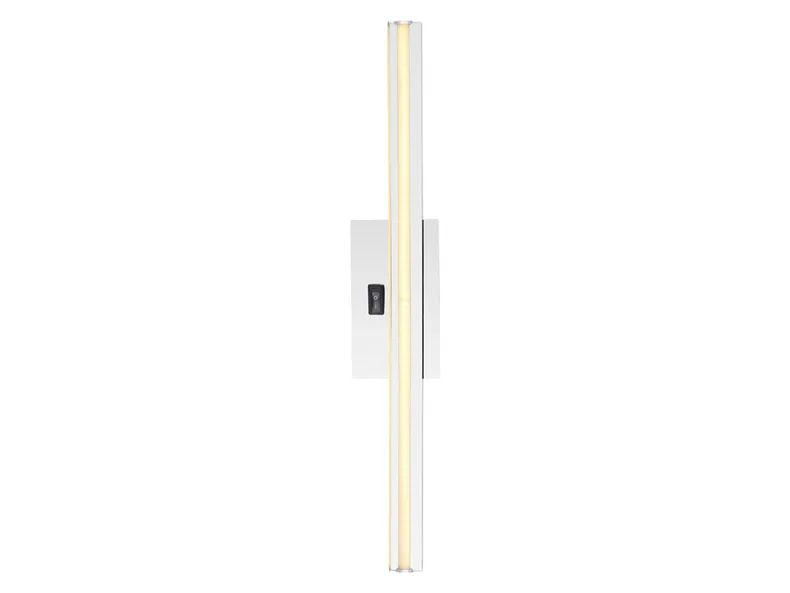 BRW Світлодіодний металевий настінний світильник для ванної кімнати Viggo білий та сріблястий 083267 фото №1