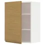 IKEA METOD МЕТОД, навесной шкаф с полками, белый / Воксторп имит. дуб, 60x80 см 095.392.89 фото