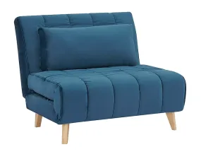 Кресло мягкое раскладное бархатное SIGNAL BILLY Velvet, синий фото