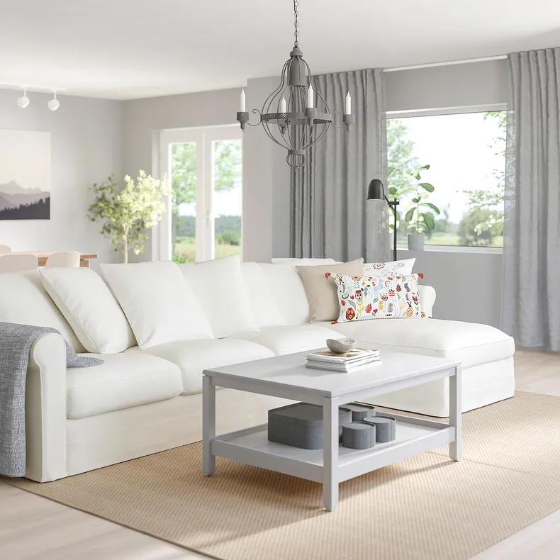 IKEA GRÖNLID ГРЕНЛІД, 4-місний диван із кушеткою, ІНСЕРОС білий 894.071.43 фото №2
