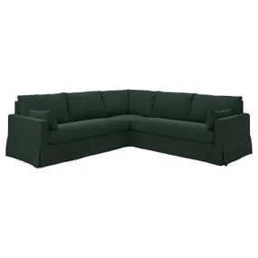 IKEA HYLTARP ХЮЛЬТАРП, кутовий диван, 4-місний, Талміра темно-зелена 295.148.48 фото