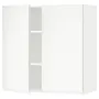 IKEA METOD МЕТОД, навісна шафа з полицями / 2 дверцят, білий / Voxtorp матовий білий, 80x80 см 894.666.13 фото
