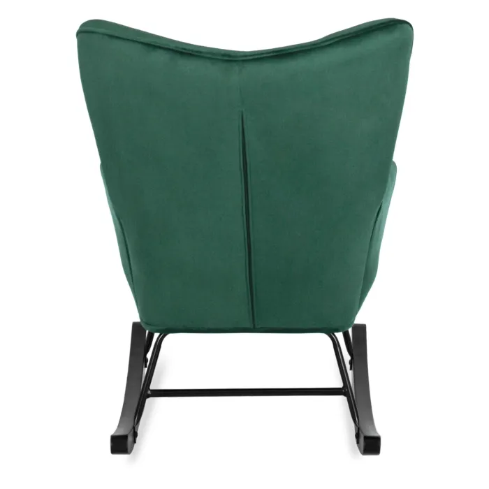 Кресло-качалка бархатное MEBEL ELITE ELIS Velvet, Зеленый фото №11