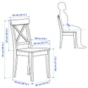 IKEA EKEDALEN ЕКЕДАЛЕН / INGOLF ІНГОЛЬФ, стіл+4 стільці, білий / білий, 80 / 120 см 694.829.68 фото thumb №8