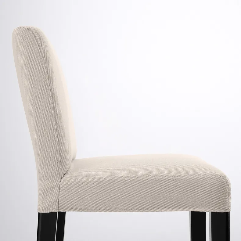 IKEA BERGMUND БЕРГМУНД, барний стілець зі спинкою, чорний / бежевий галантерейний, 62 см 193.881.81 фото №6
