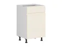 BRW Правосторонний кухонный шкаф Sole 50 см с выдвижным ящиком магнолия глянцевая, альпийский белый/магнолия глянец FH_D1S_50/82_P/SMB-BAL/XRAL0909005 фото thumb №2