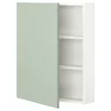 IKEA ENHET ЕНХЕТ, настінн шафа з 2 поличками/дверцят, білий/блідо-сіро-зелений, 60x17x75 см 994.968.79 фото thumb №1